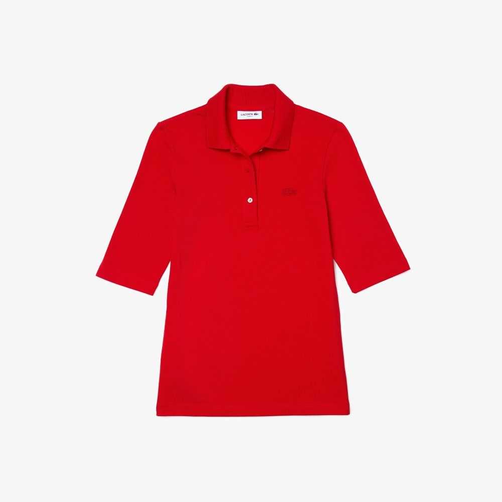 Lacoste Slim Fit Supple Cotton Polo Red | OFG-293587