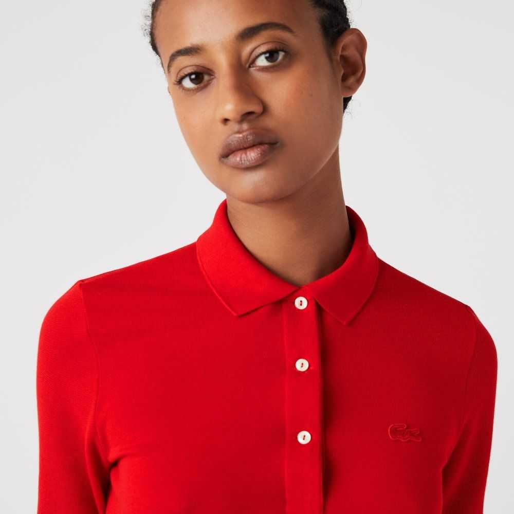 Lacoste Slim Fit Supple Cotton Polo Red | OFG-293587