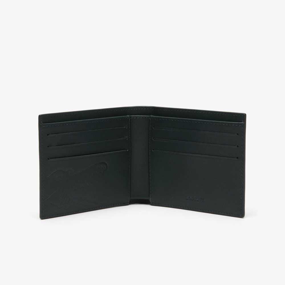 Lacoste Small Contrast Print Folding Wallet Sinople Farine | DWH-609841