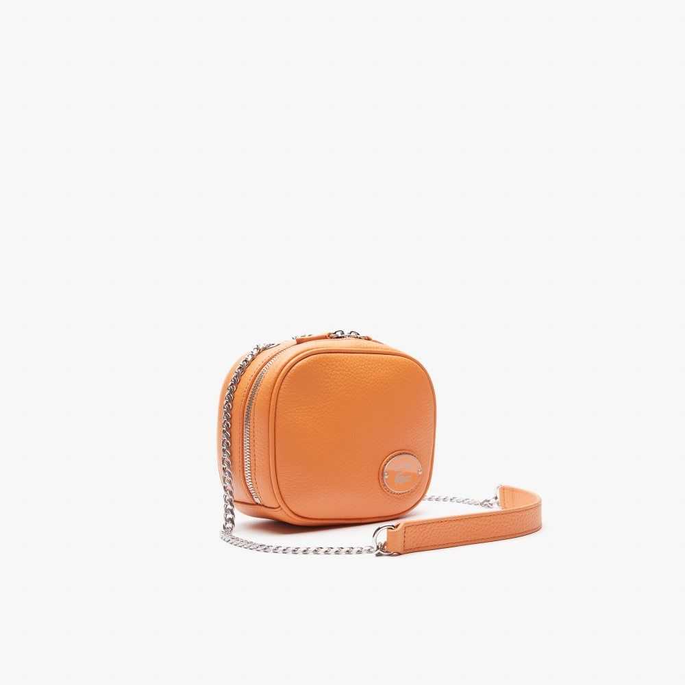 Lacoste Small Grained Leather Crossover Bag Poterie | OFB-352148