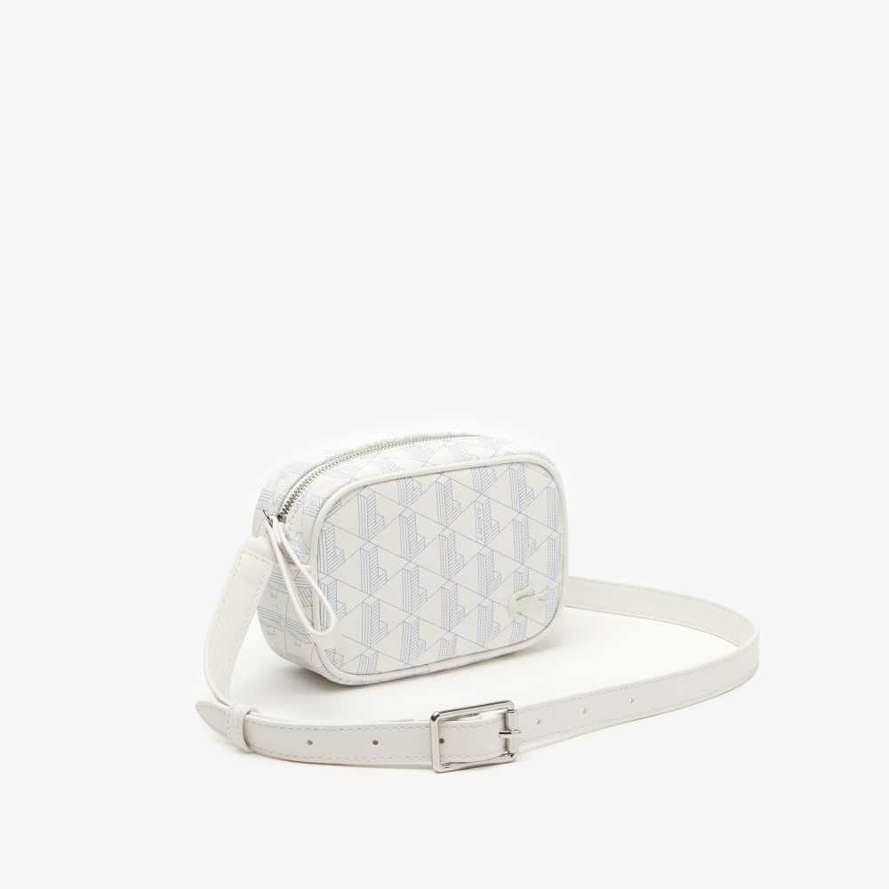 Lacoste Small Monogram Print Cross Body Bag Mono Farine Panorama | ORL-482310