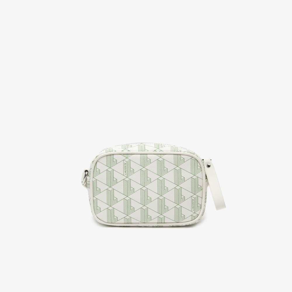 Lacoste Small Monogram Print Cross Body Bag Mono Farine Estragon | QNX-876254