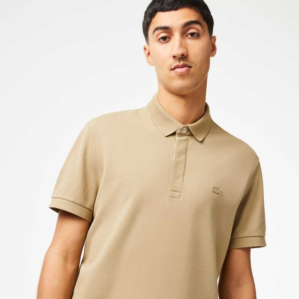 Lacoste Smart Paris Polo Stretch Cotton Beige | AEQ-501437