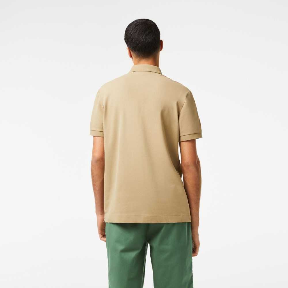 Lacoste Smart Paris Polo Stretch Cotton Beige | AEQ-501437