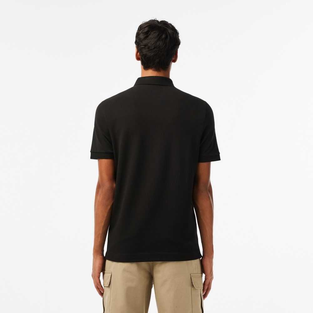 Lacoste Smart Paris Polo Stretch Cotton Black | AVP-603458