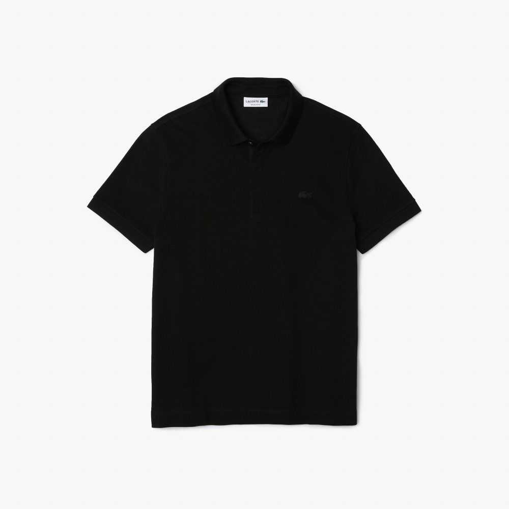 Lacoste Smart Paris Polo Stretch Cotton Black | AVP-603458