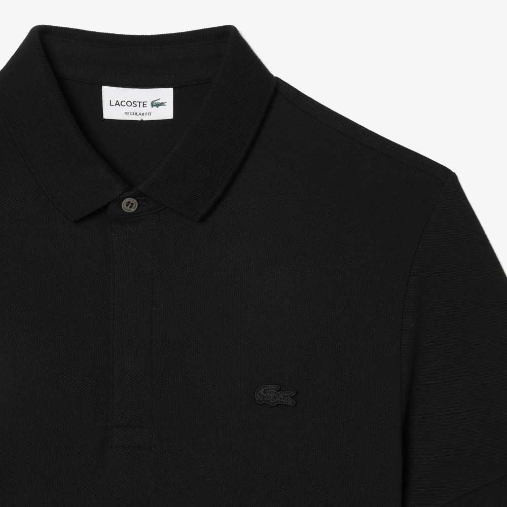 Lacoste Smart Paris Polo Stretch Cotton Black | AVP-603458