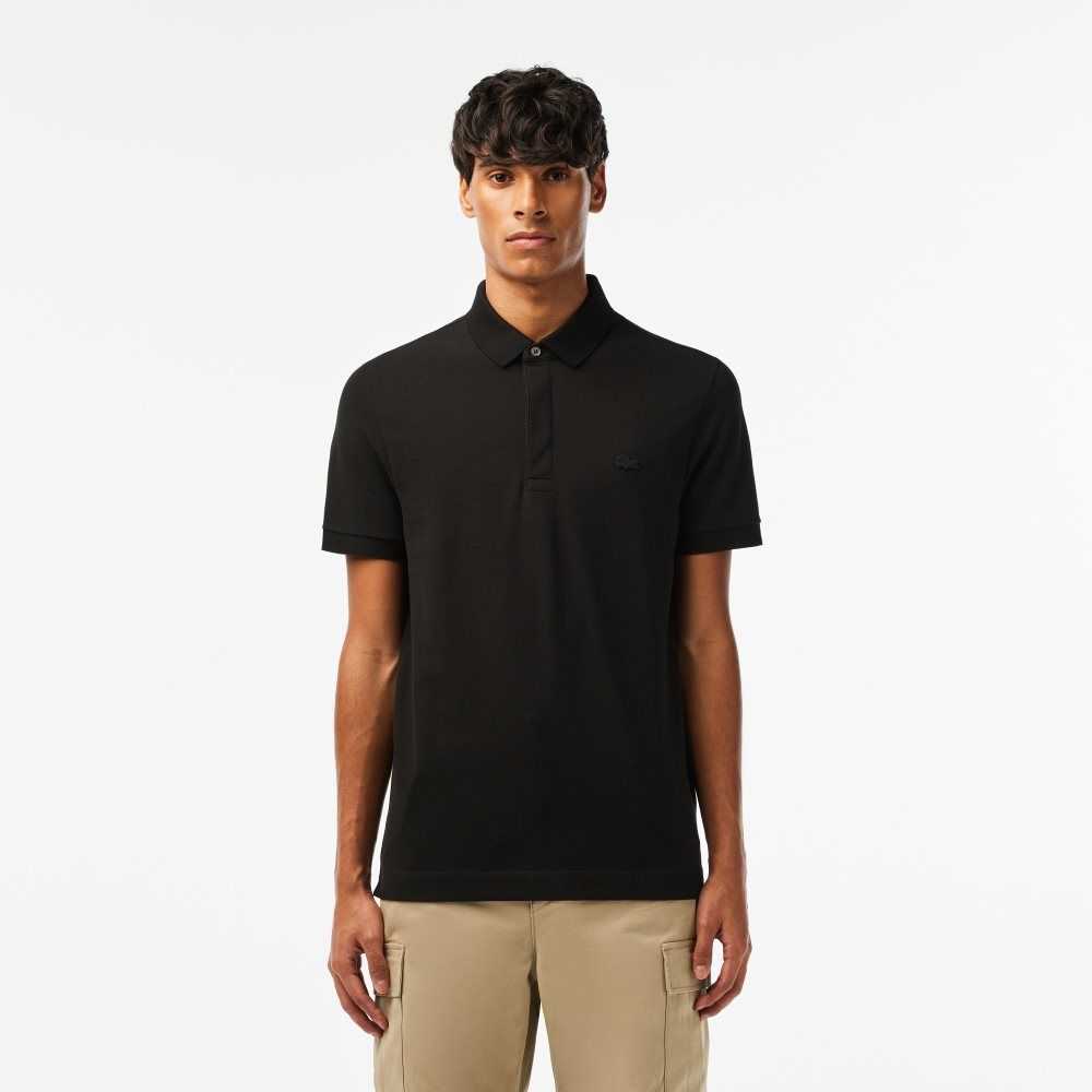 Lacoste Smart Paris Polo Stretch Cotton Black | AVP-603458