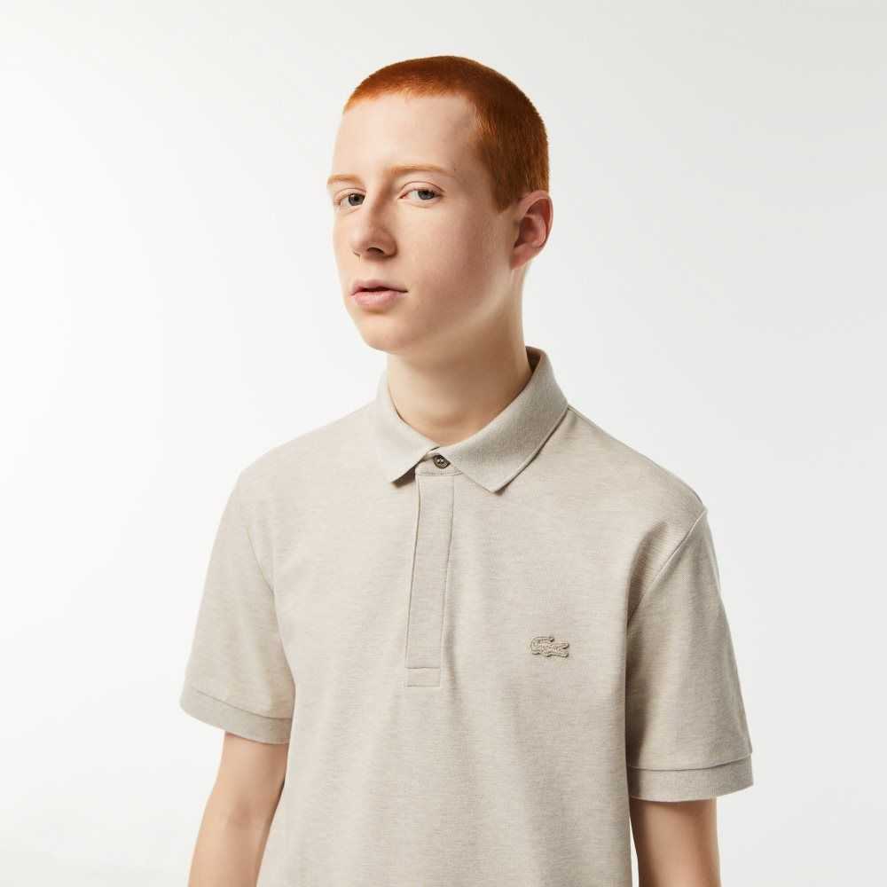 Lacoste Smart Paris Polo Stretch Cotton Beige | FWD-154239