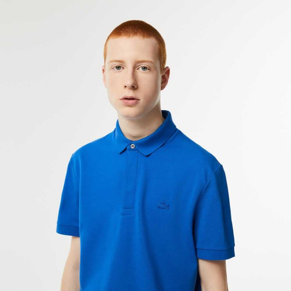 Lacoste Smart Paris Polo Stretch Cotton Blue | HJG-435691