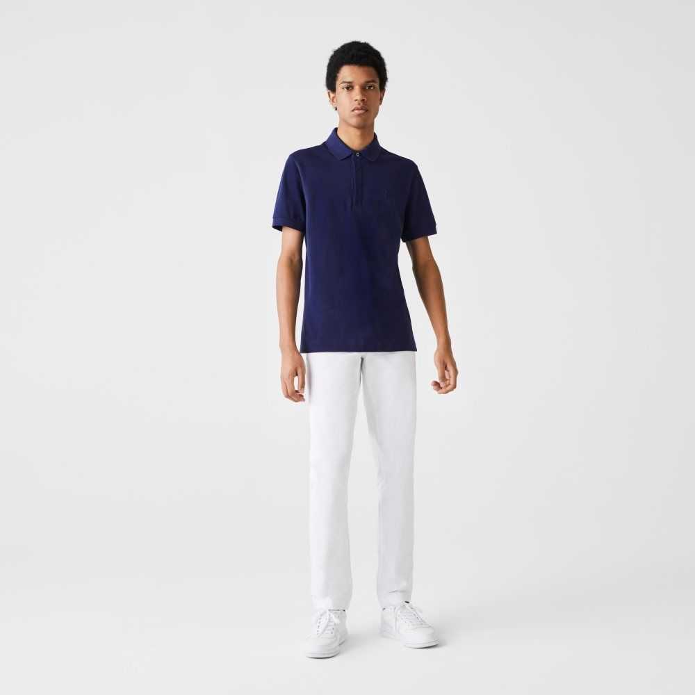 Lacoste Smart Paris Polo Stretch Cotton Blue | KSU-430219