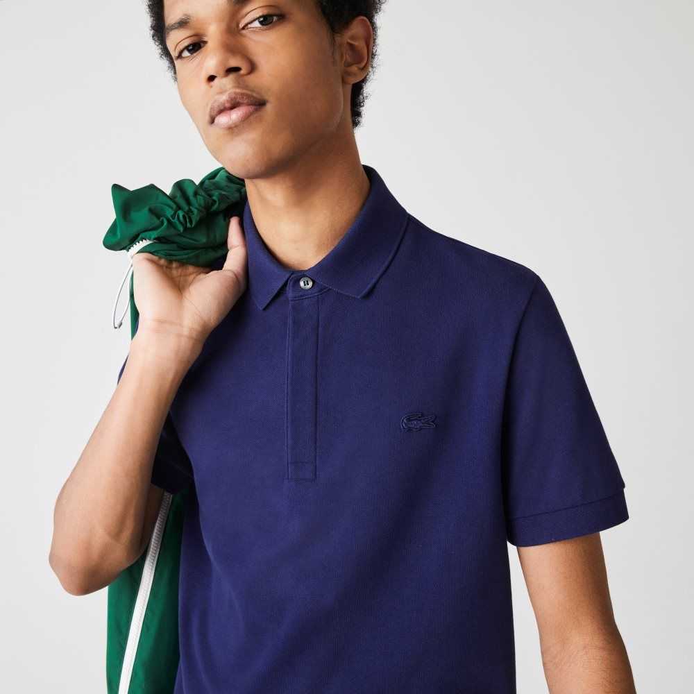 Lacoste Smart Paris Polo Stretch Cotton Blue | KSU-430219