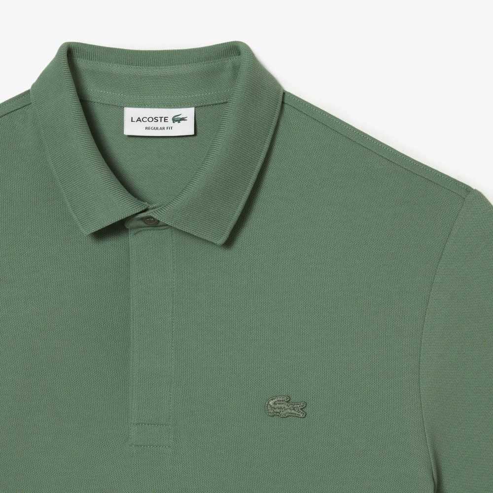 Lacoste Smart Paris Polo Stretch Cotton Khaki Green | LBJ-469217