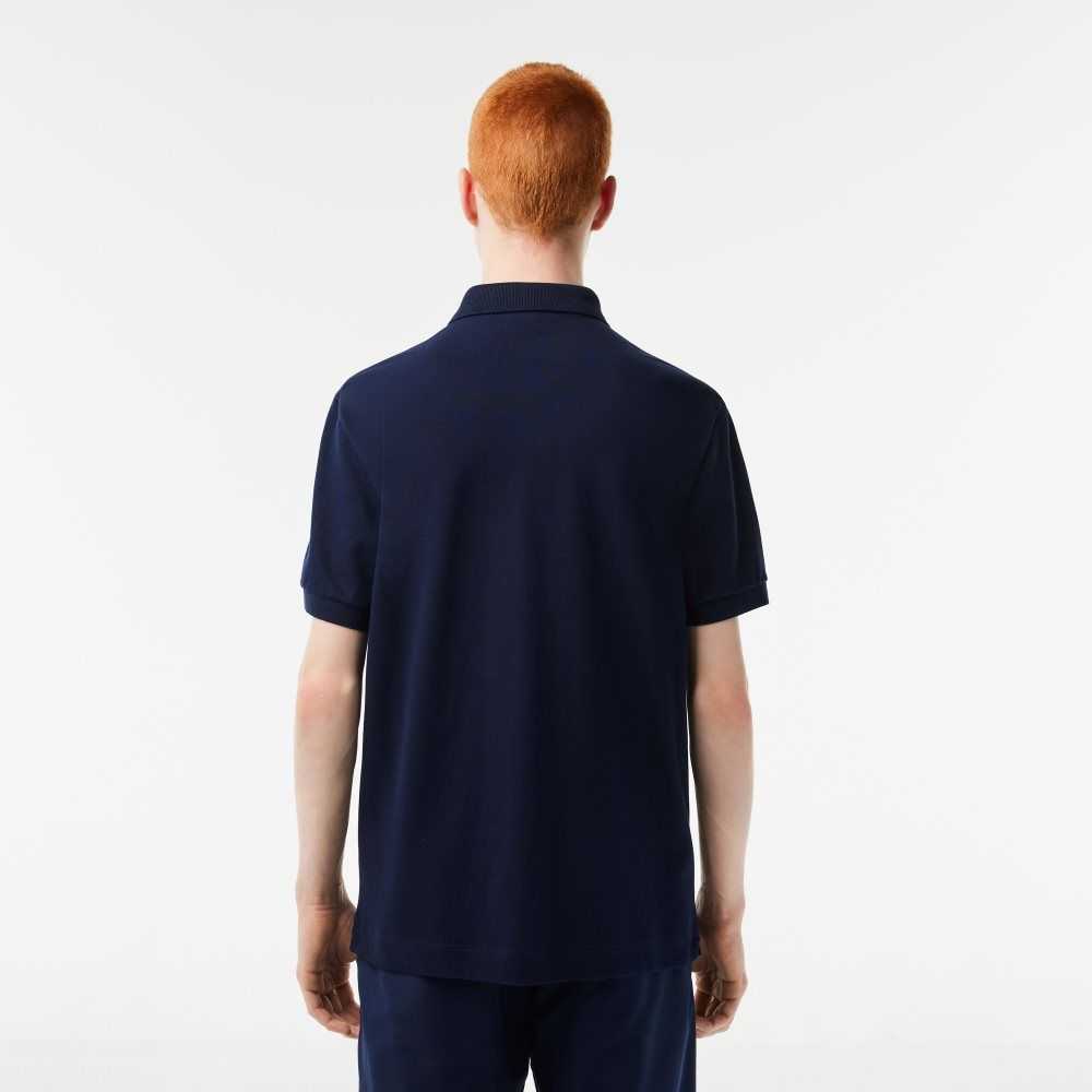 Lacoste Smart Paris Polo Stretch Cotton Navy Blue | NUK-689153