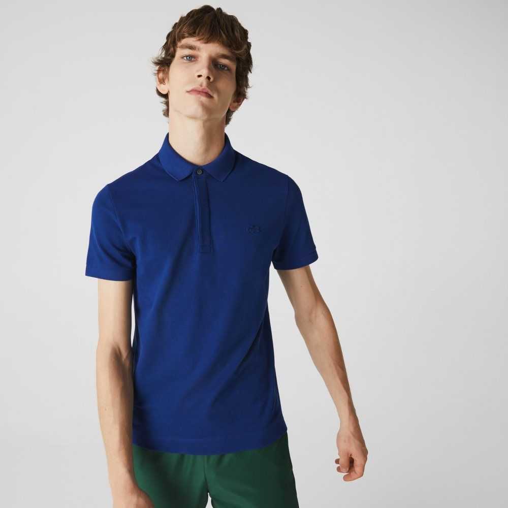 Lacoste Smart Paris Polo Stretch Cotton Navy Blue | QLV-713960