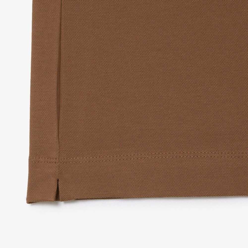 Lacoste Smart Paris Polo Stretch Cotton Light Brown | QWT-513084