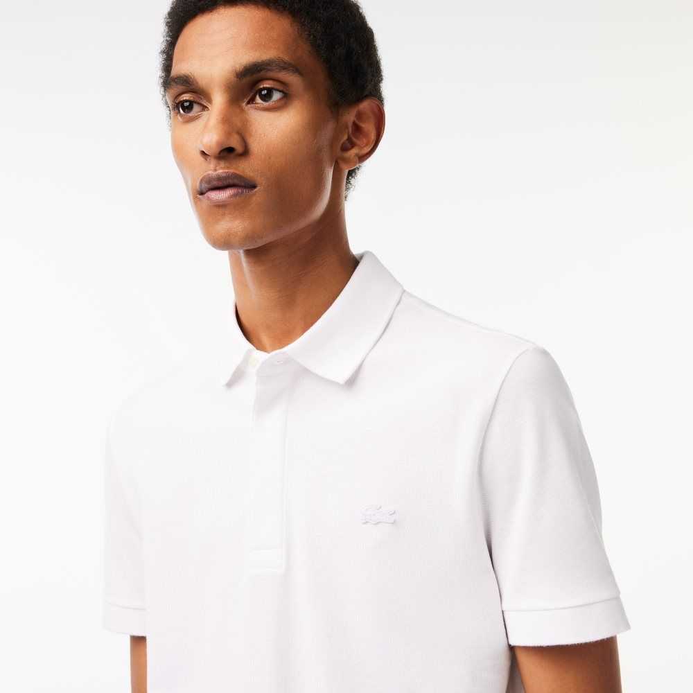 Lacoste Smart Paris Polo Stretch Cotton White | TQR-053867