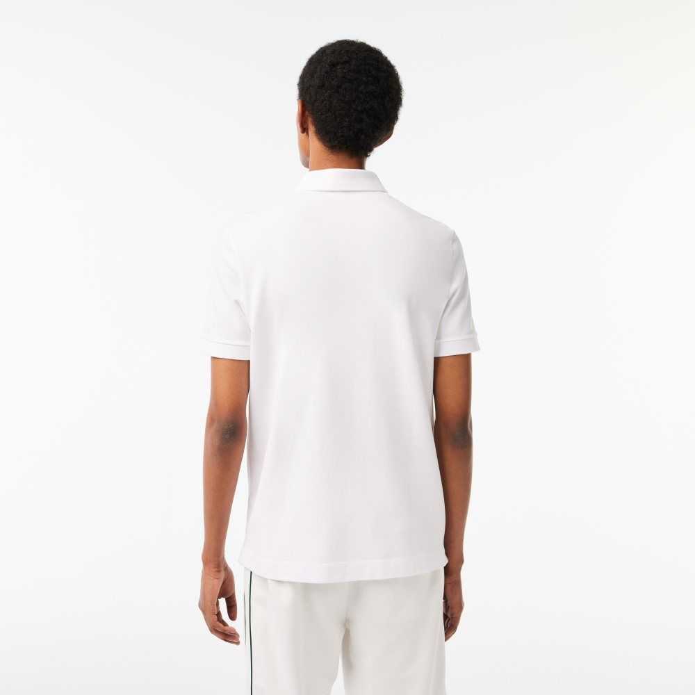 Lacoste Smart Paris Polo Stretch Cotton White | TQR-053867