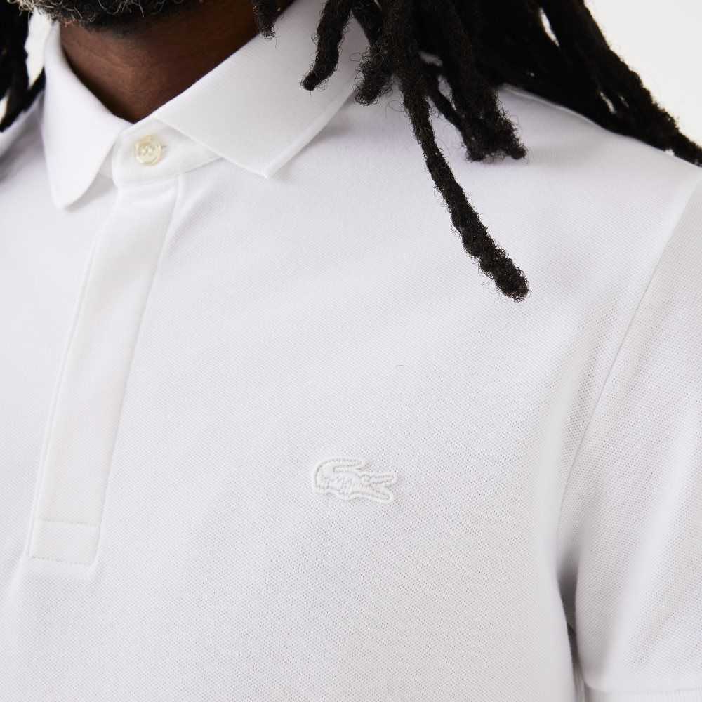 Lacoste Smart Paris Polo Stretch Cotton White | TQR-053867