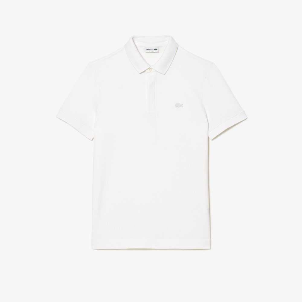 Lacoste Smart Paris Polo Stretch Cotton White | TQR-053867