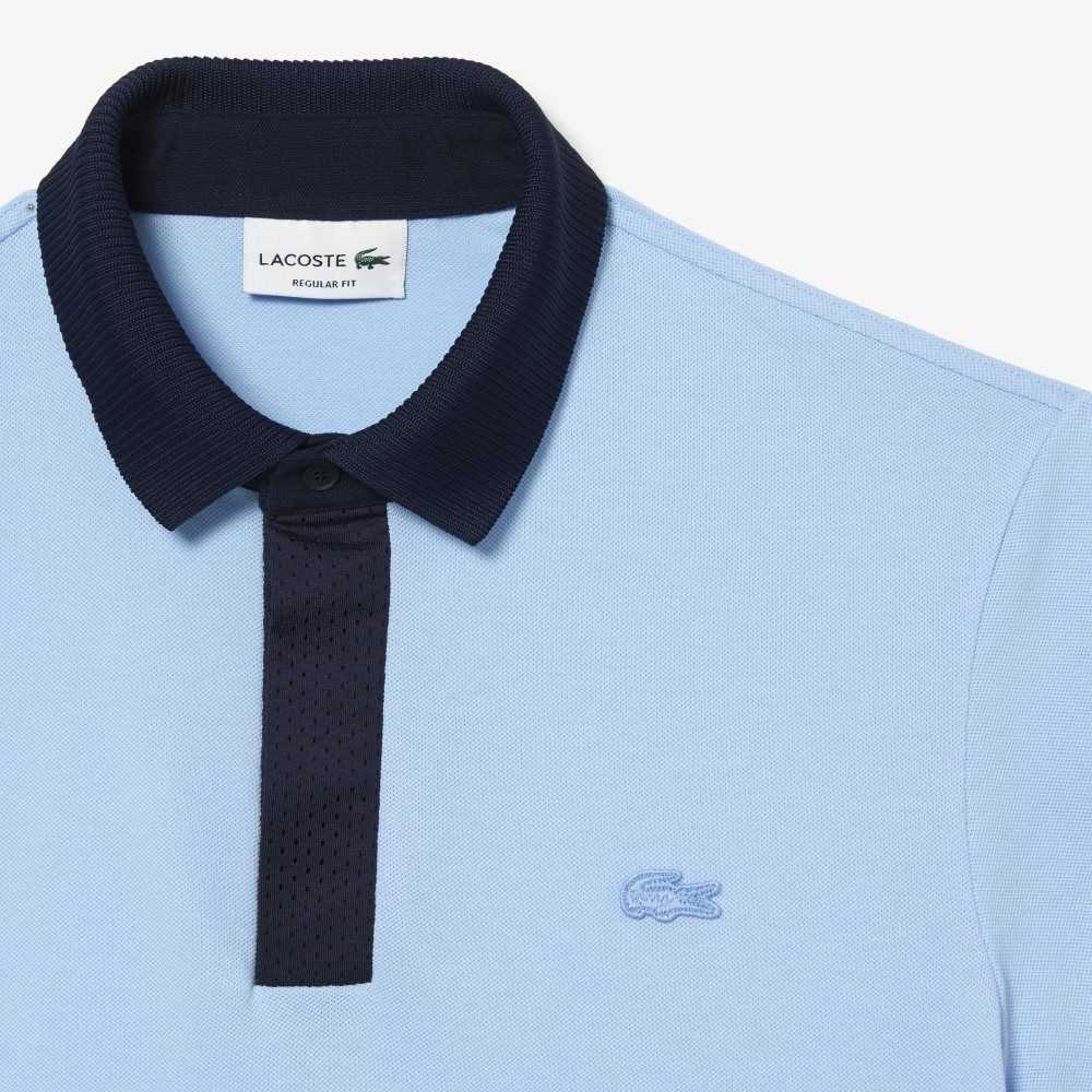 Lacoste Smart Paris Polo with cotton Petit Pique Blue / Navy Blue | QGL-023514