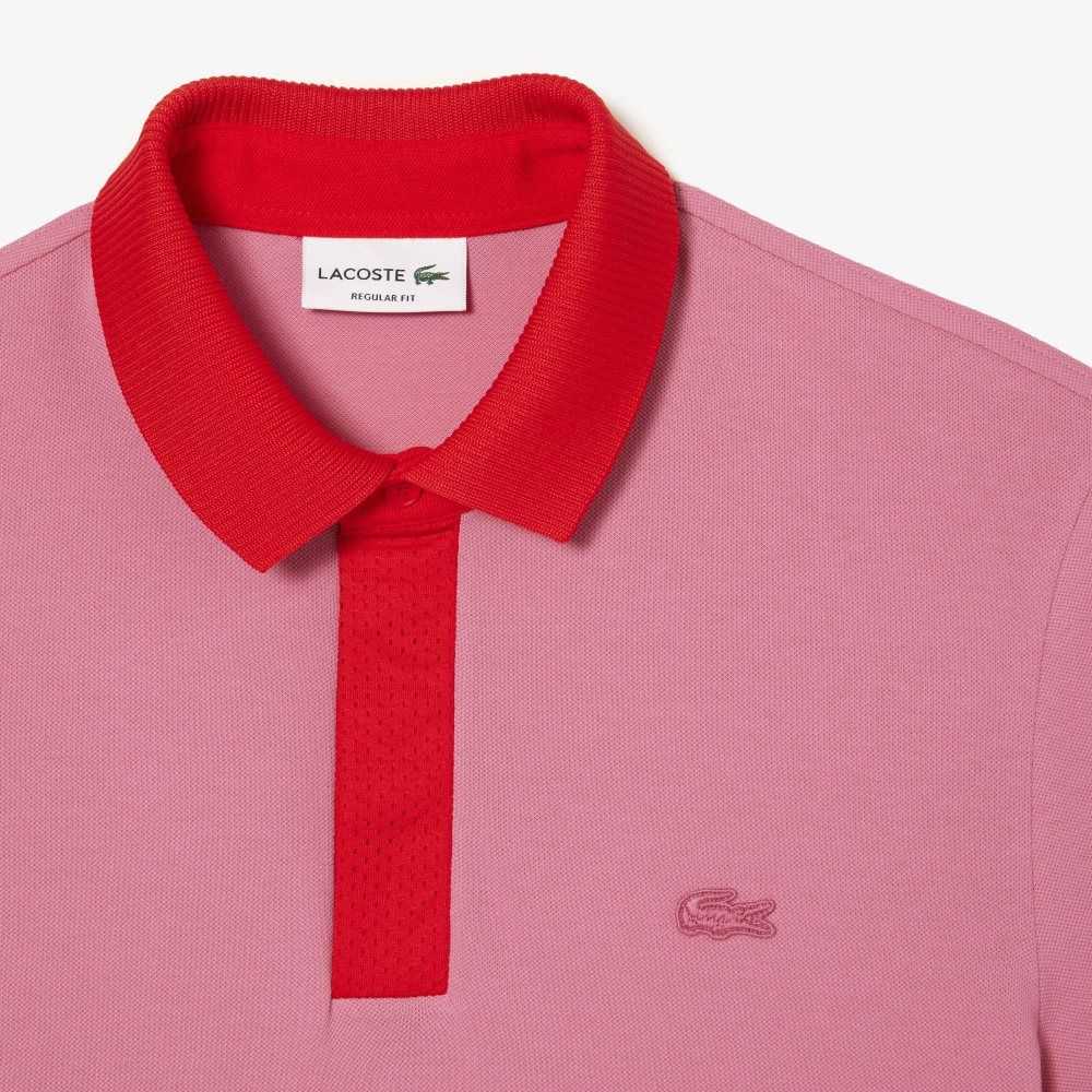 Lacoste Smart Paris Polo with cotton Petit Pique Pink / Red | VHJ-706832