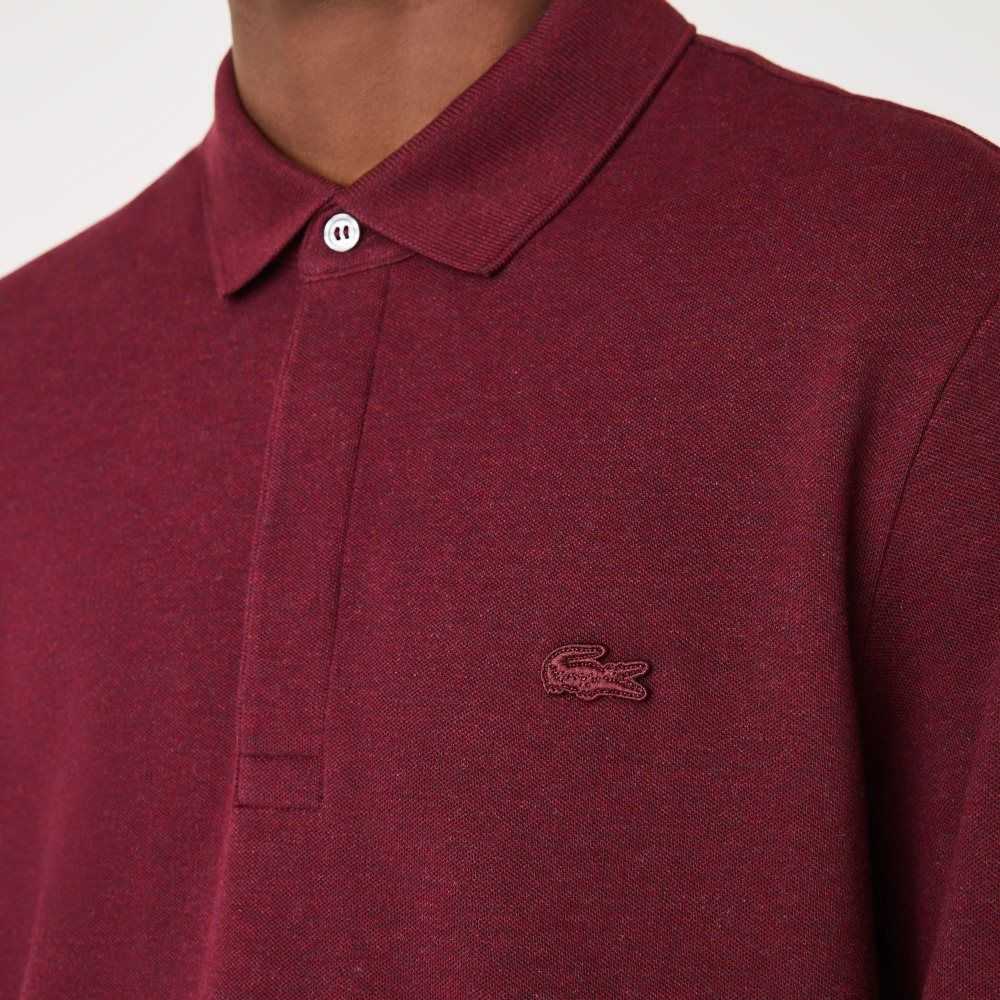 Lacoste Smart Paris long sleeve stretch cotton Polo Bordeaux | GQI-680321