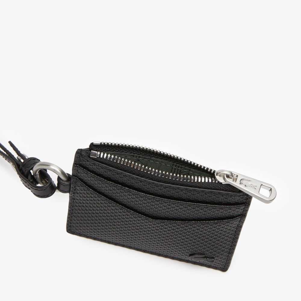 Lacoste Snap Hook Card Holder Black | ROL-186279