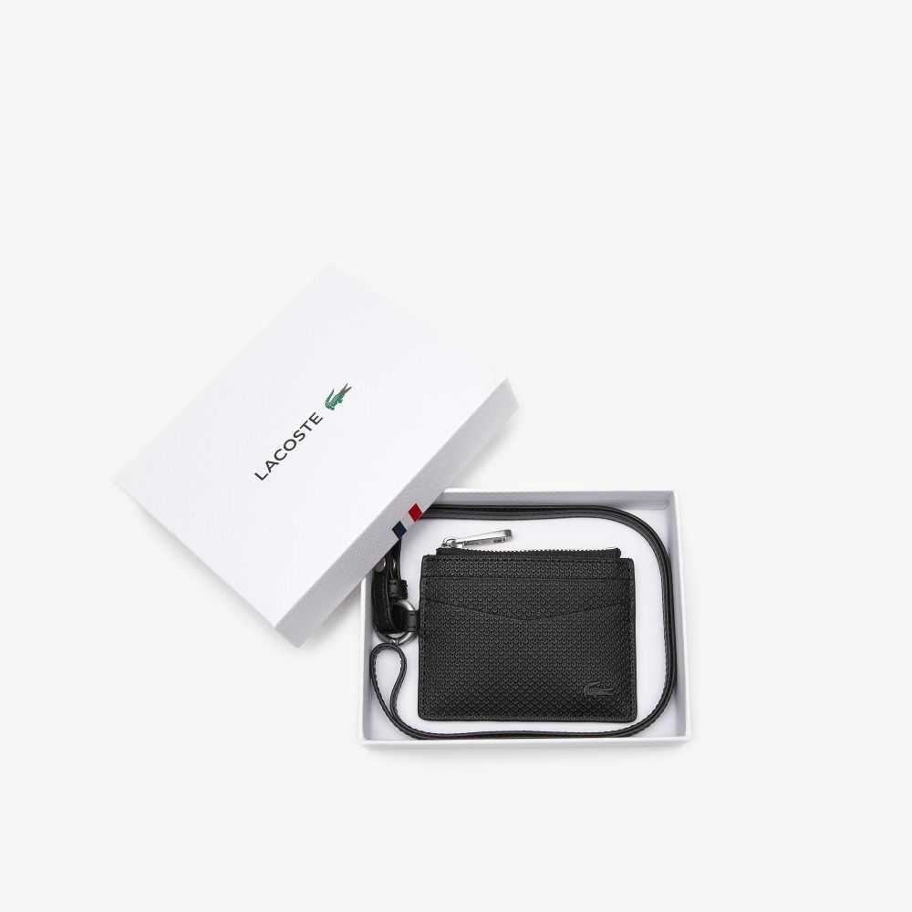 Lacoste Snap Hook Card Holder Black | ROL-186279