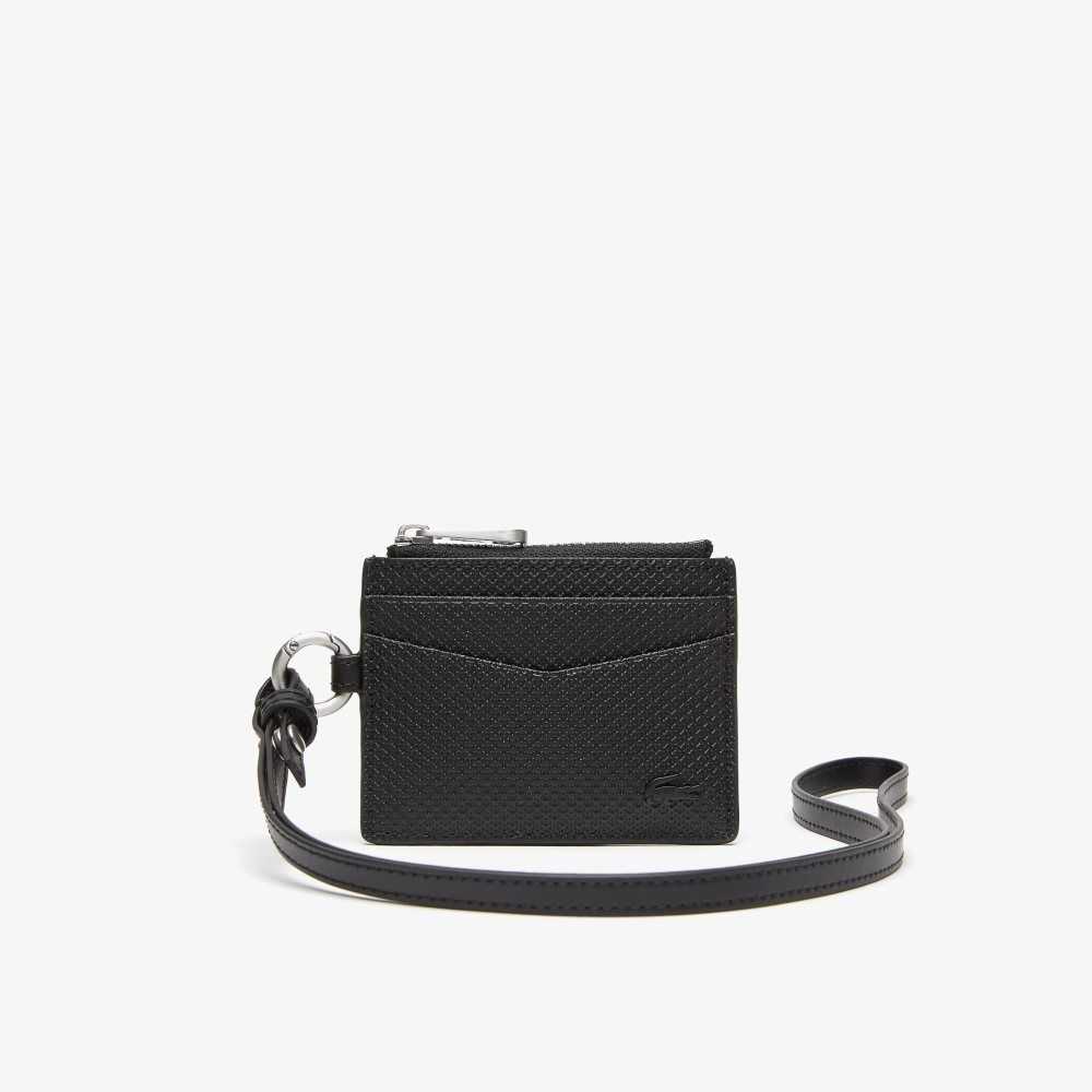 Lacoste Snap Hook Card Holder Black | ROL-186279