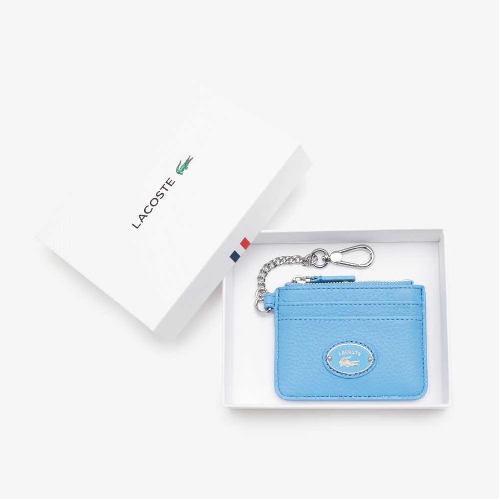 Lacoste Snap Hook Grained Leather Card Holder Argentine | YEF-610793