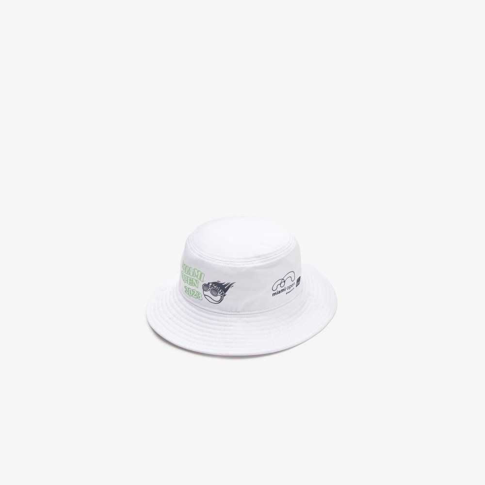 Lacoste Sport Miami Open Edition Hat White | ZDN-780945