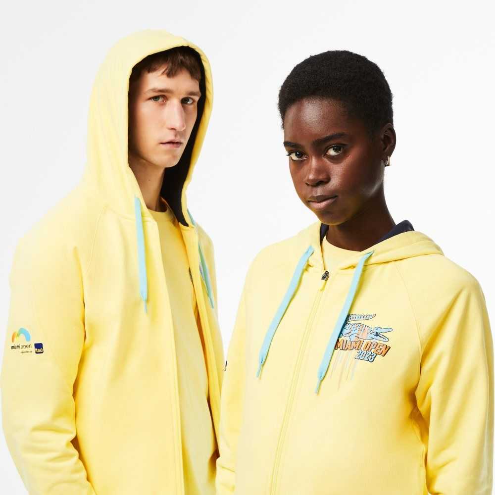 Lacoste Sport Miami Open Edition Hoodie Yellow | FIB-321746