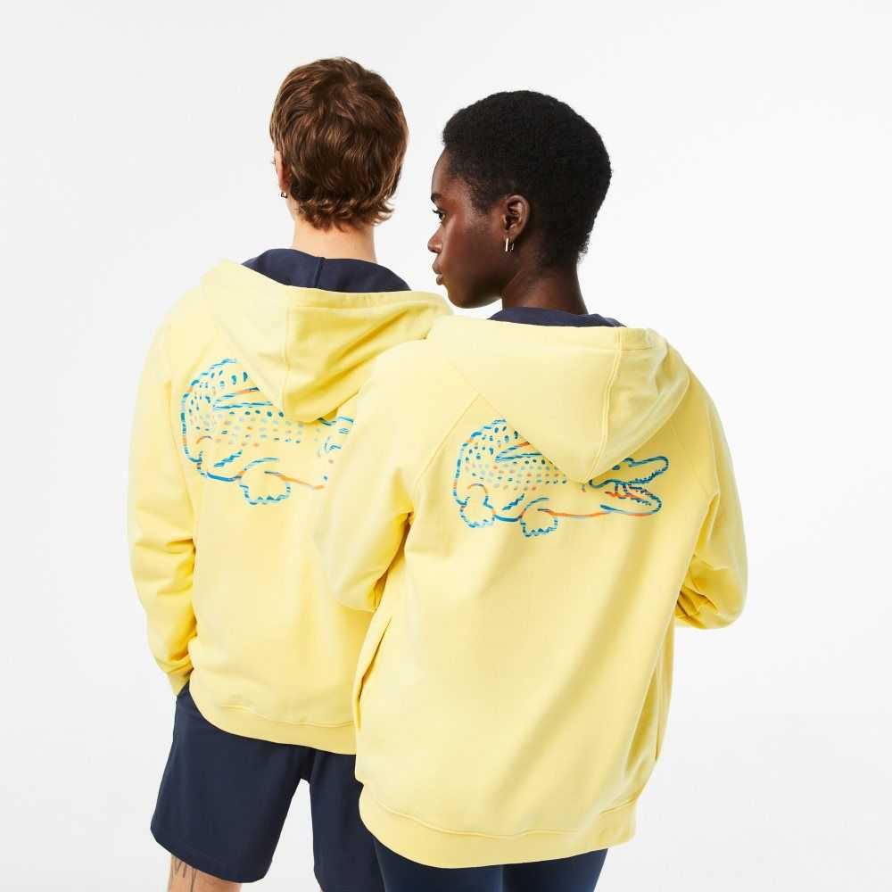 Lacoste Sport Miami Open Edition Hoodie Yellow | FIB-321746