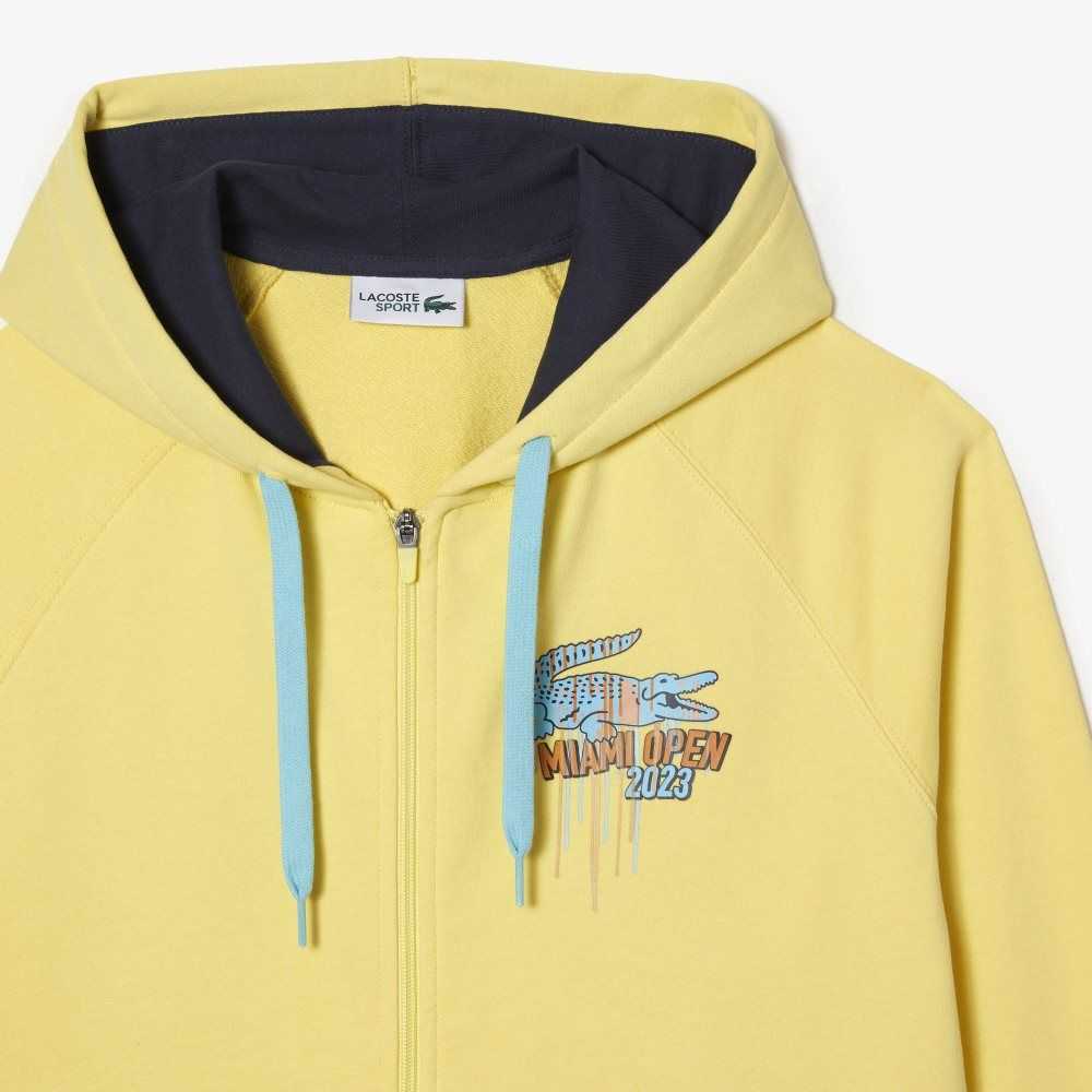 Lacoste Sport Miami Open Edition Hoodie Yellow | FIB-321746