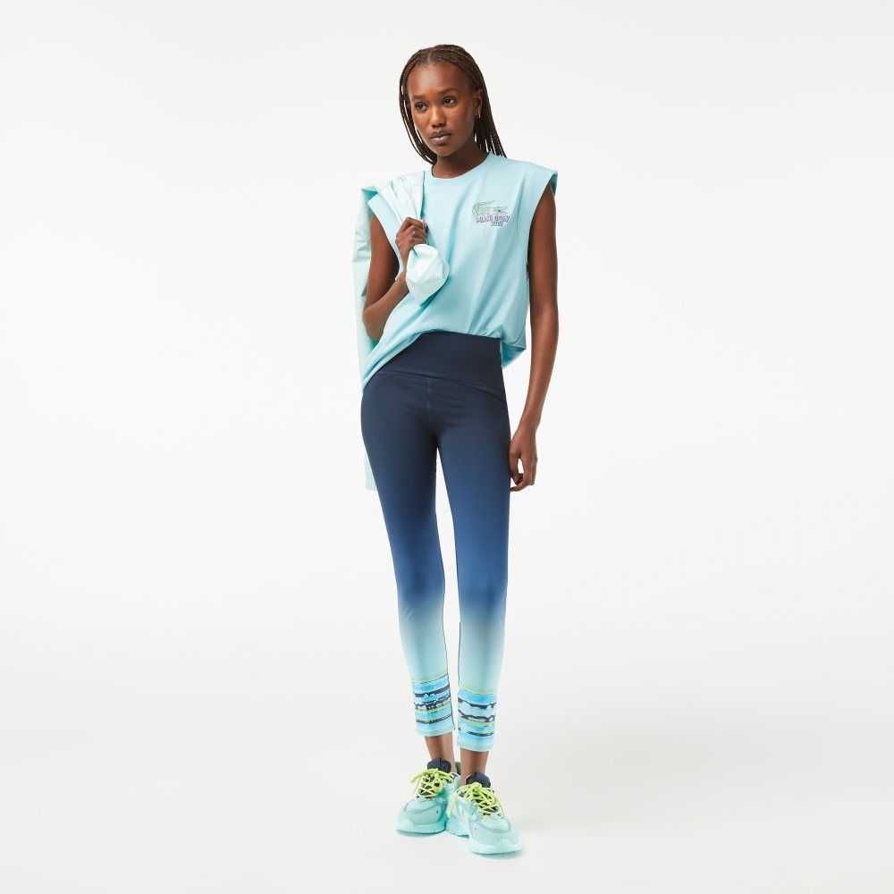 Lacoste Sport Miami Open Edition Leggings Blue | PKU-304971