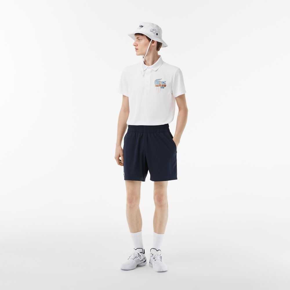 Lacoste Sport Miami Open Edition Pique Polo White | IHZ-265437