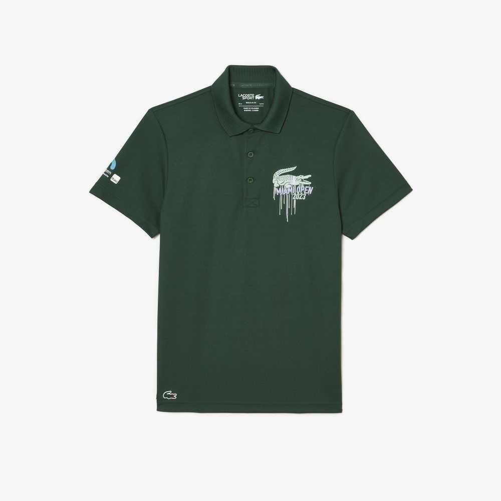 Lacoste Sport Miami Open Edition Pique Polo Green | UZL-985236