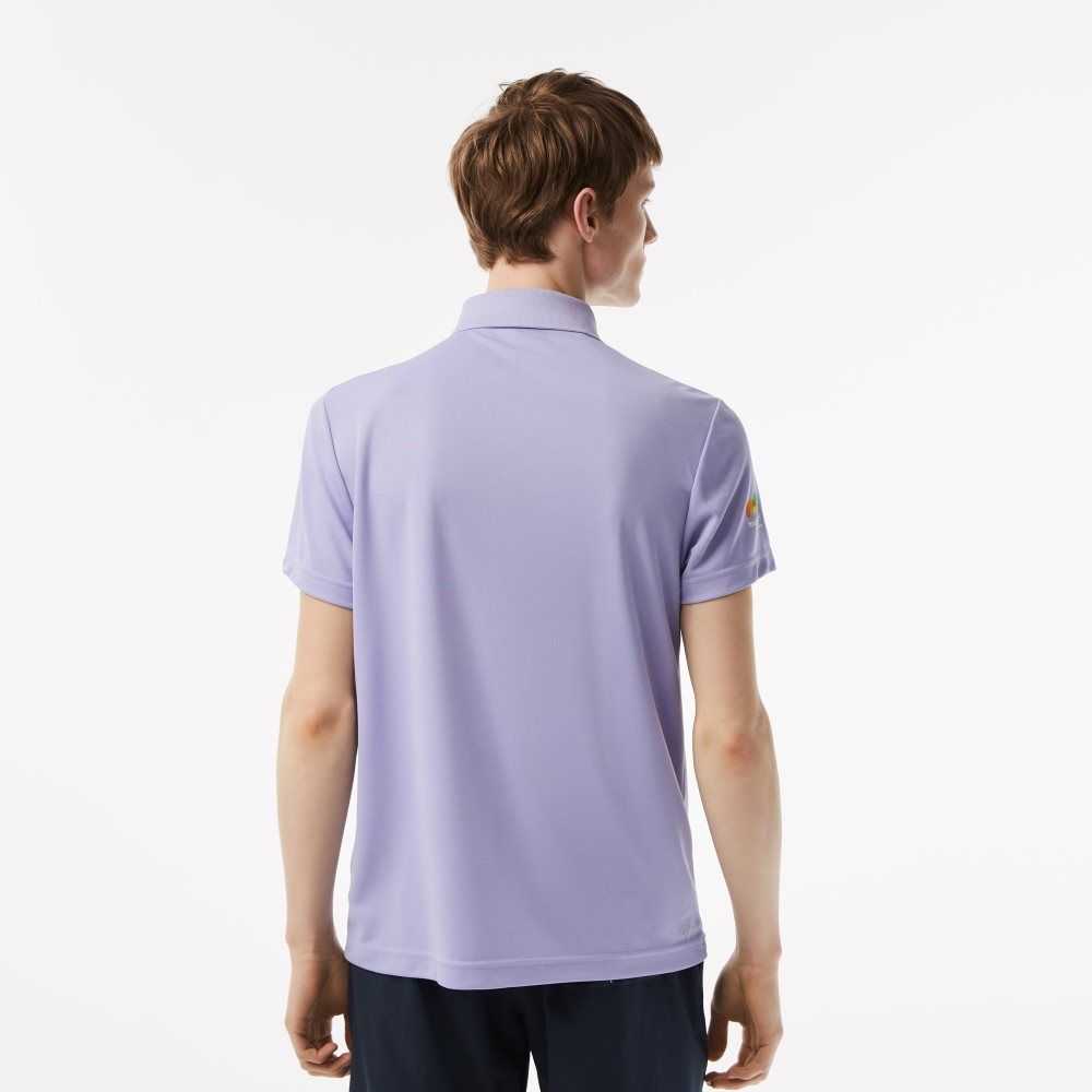 Lacoste Sport Miami Open Edition Pique Polo Purple | ZJL-495830