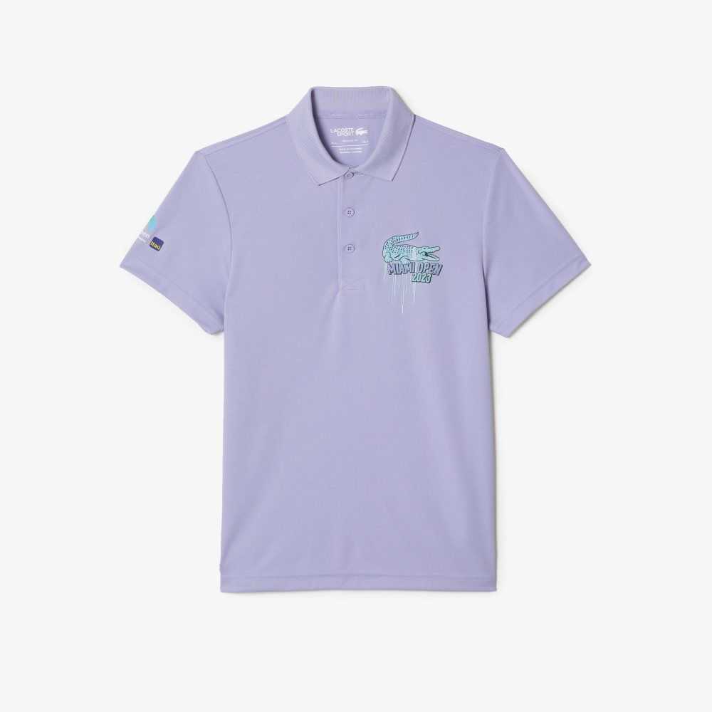 Lacoste Sport Miami Open Edition Pique Polo Purple | ZJL-495830