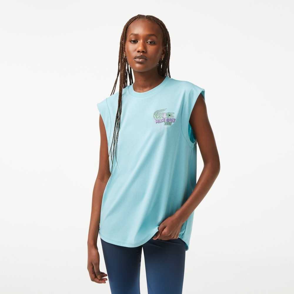 Lacoste Sport Miami Open Edition Sleeveless Top Mint | TKM-239754