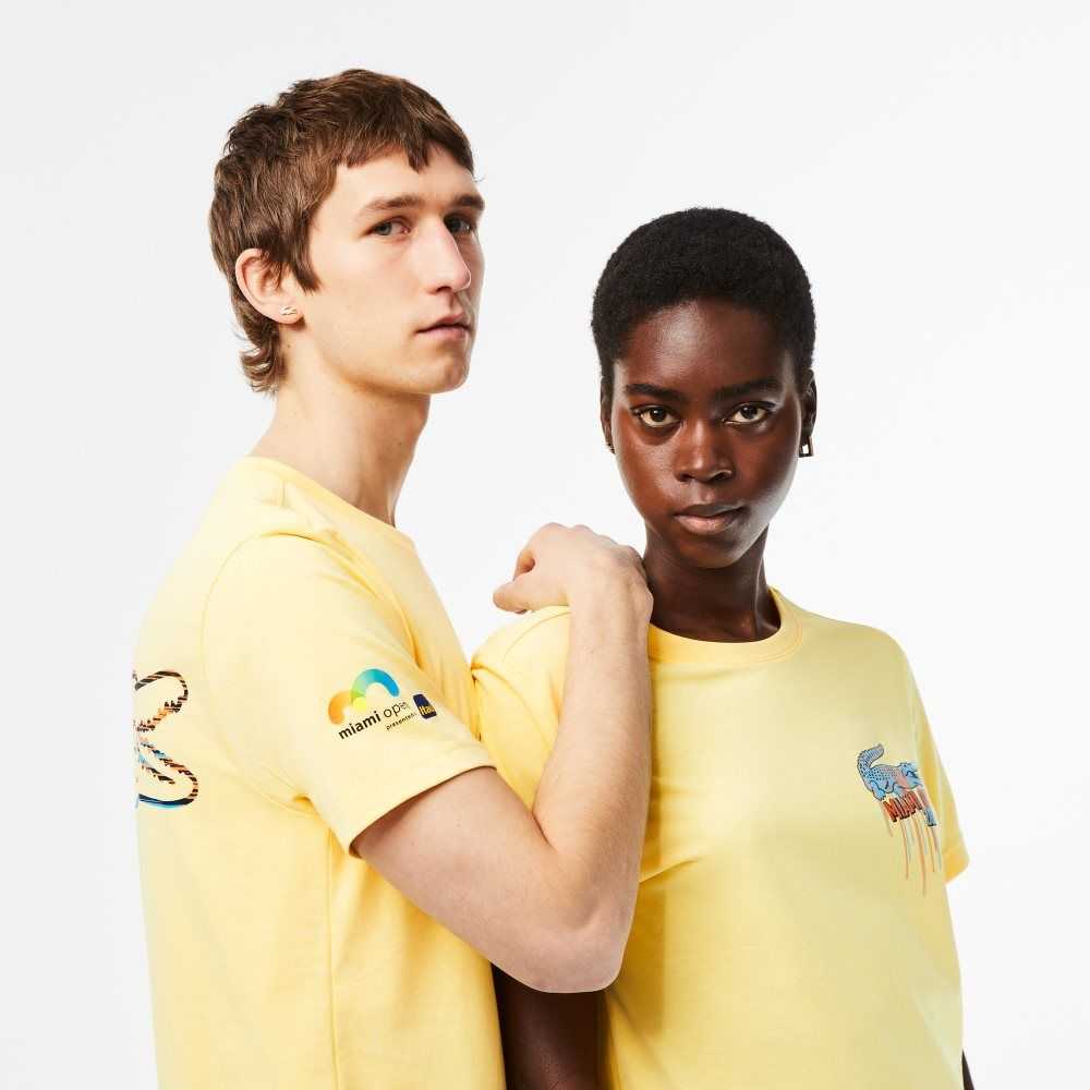 Lacoste Sport Miami Open Edition T-shirt Yellow | GXF-293410