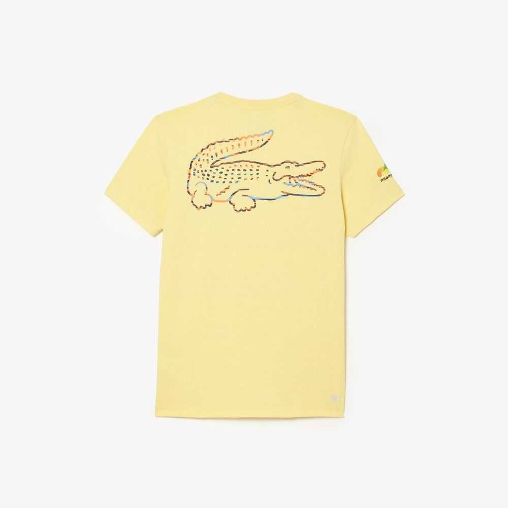 Lacoste Sport Miami Open Edition T-shirt Yellow | GXF-293410