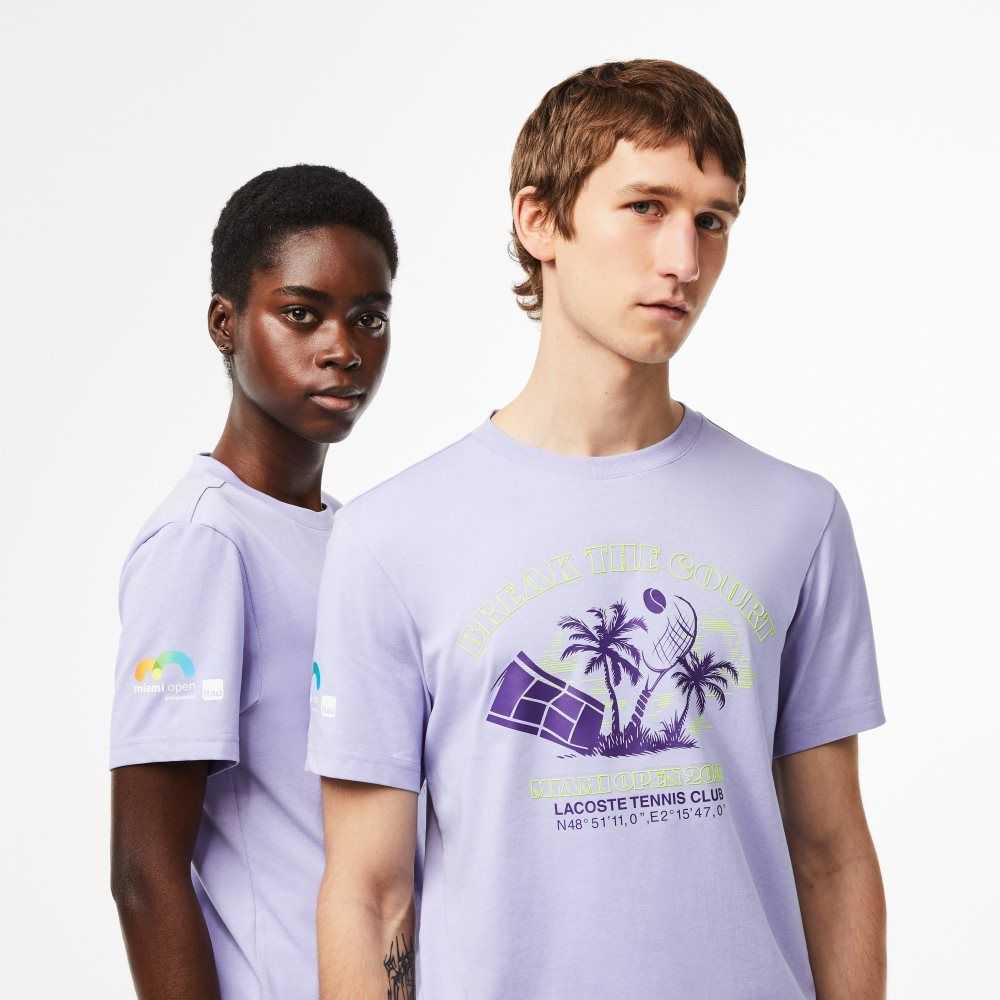 Lacoste Sport Miami Open Edition T-shirt Purple | QGW-095127