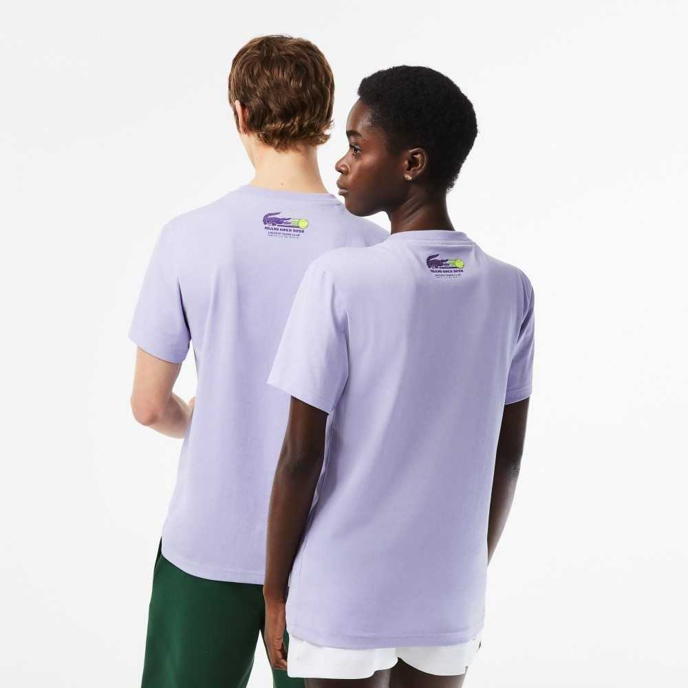 Lacoste Sport Miami Open Edition T-shirt Purple | QGW-095127