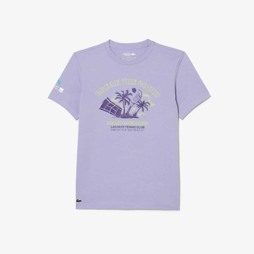 Lacoste Sport Miami Open Edition T-shirt Purple | QGW-095127