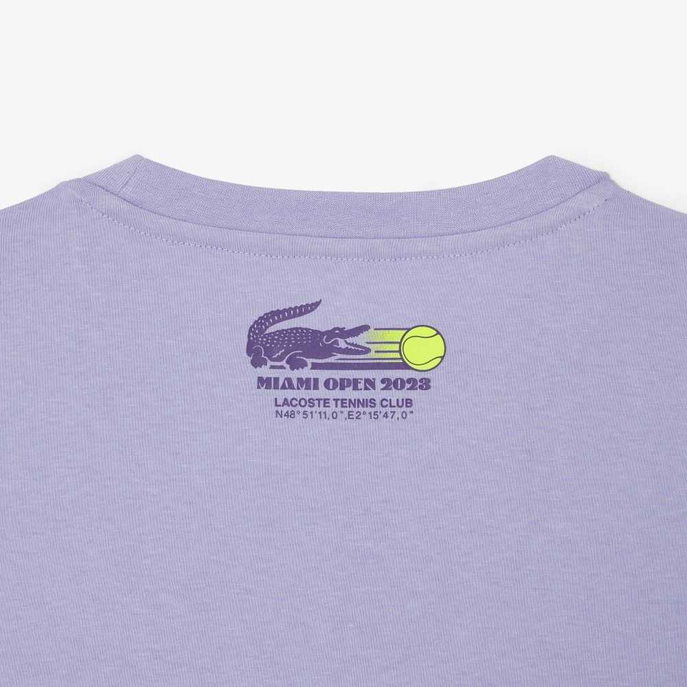 Lacoste Sport Miami Open Edition T-shirt Purple | QGW-095127