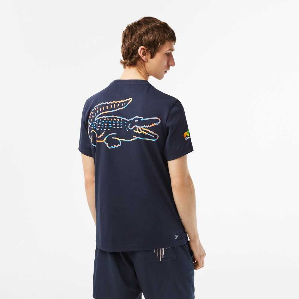 Lacoste Sport Miami Open Edition T-shirt Blue | RGK-497580