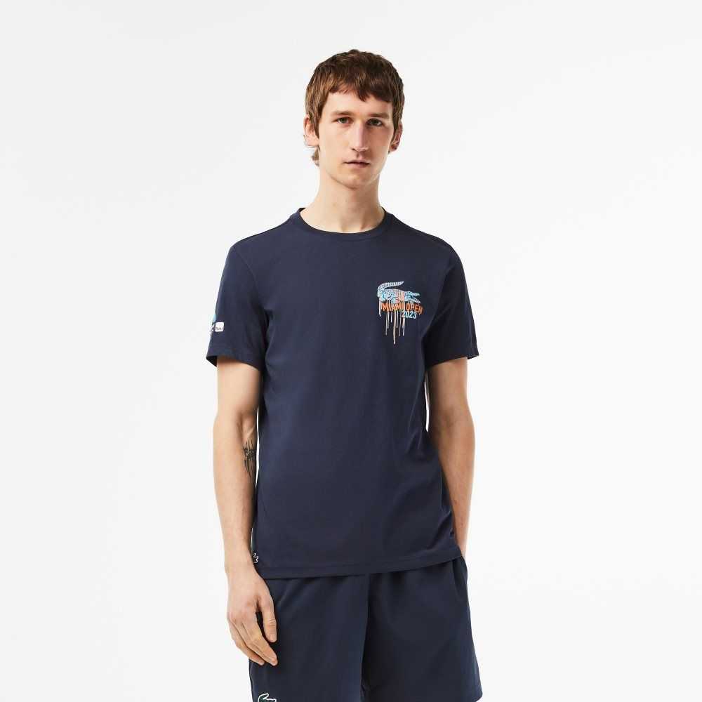 Lacoste Sport Miami Open Edition T-shirt Blue | RGK-497580