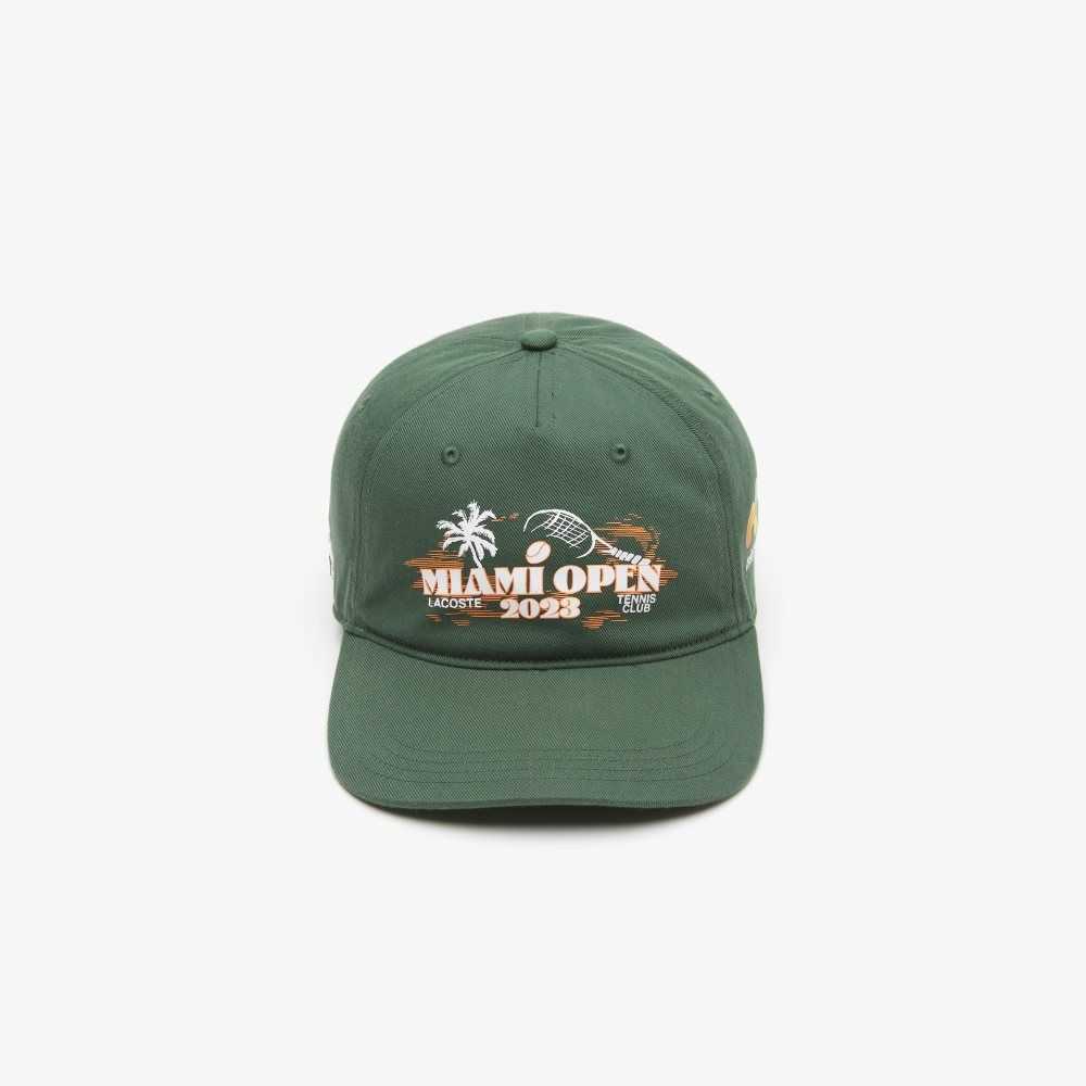 Lacoste Sport Miami Open Edition Twill Cap Green | YTA-481027